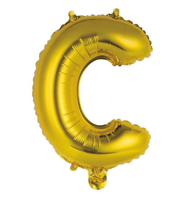 Folienballon Buchstabe C gold