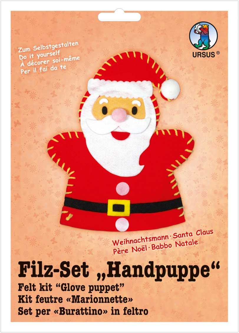 Filz-Bastel-Set Handpuppe Weihnachtsmann