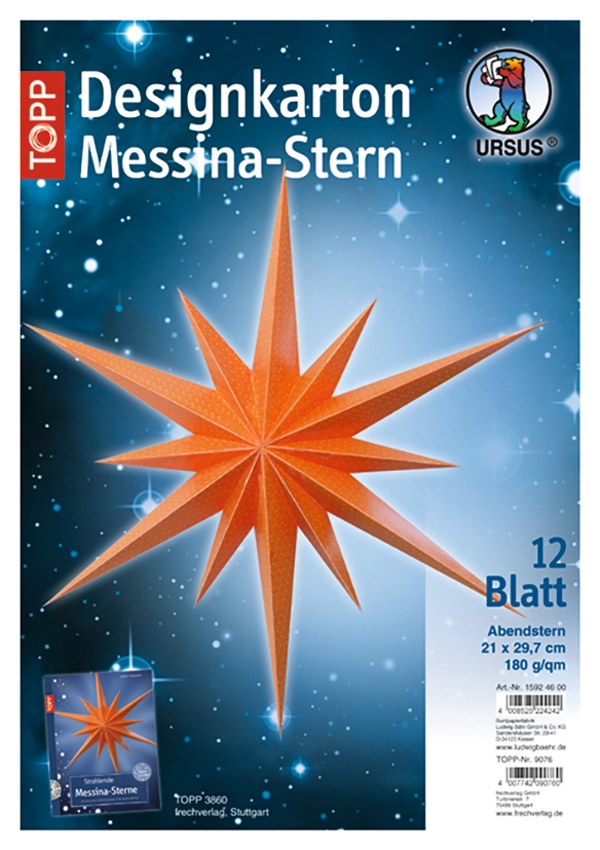Designkarton Messina-Stern - Abendstern