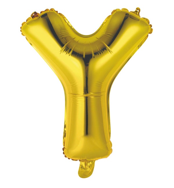 Folienballon Buchstabe Y gold