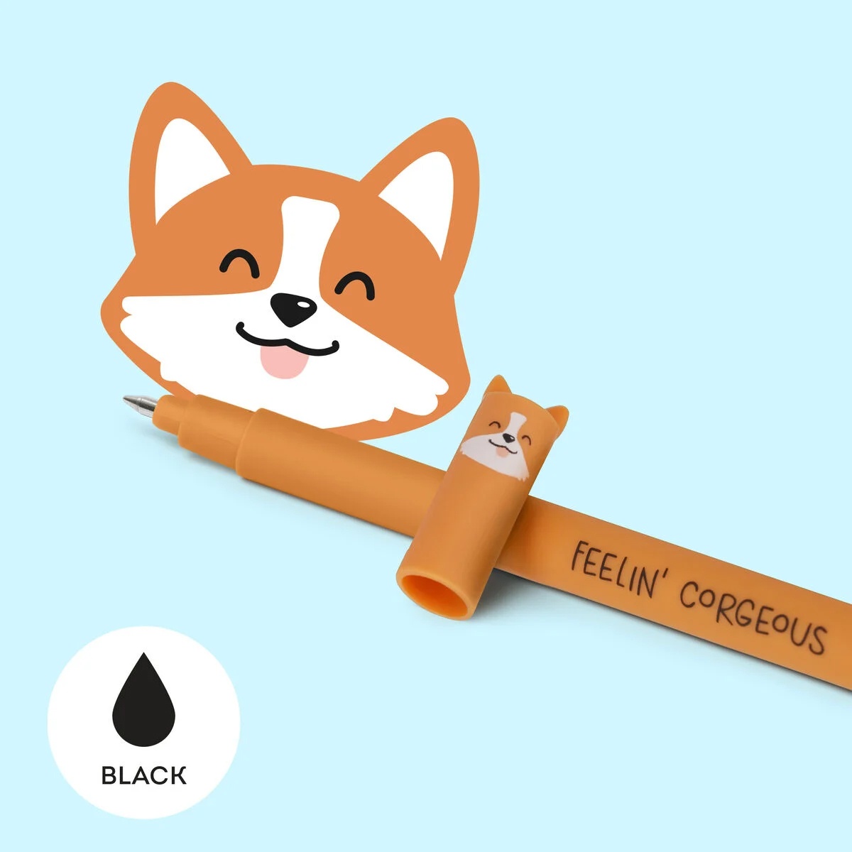 Löschbarer Gelstift - Erasable Pen Corgi Hund von Legami