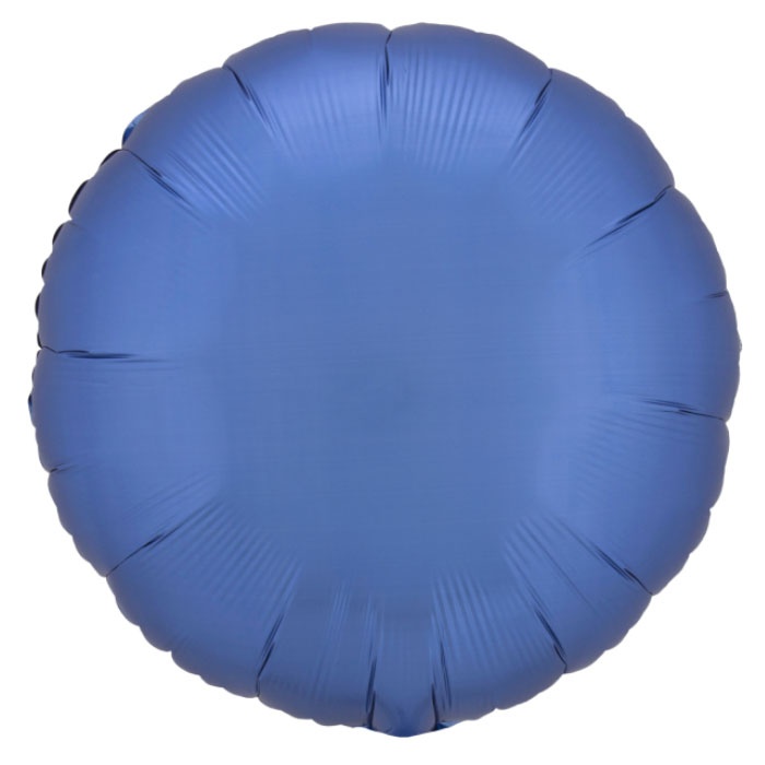 Amscan Folienballon Silk Lustre Azurblau 43 cm