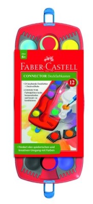 Faber-Castell Deckfarbkasten Connector 12er rot