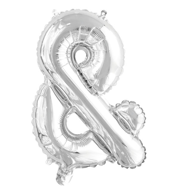 Folienballon Buchstabe & Silber