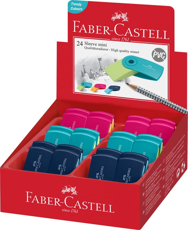 Faber Castell Radierer Sleeve mini Trend farb. sort.