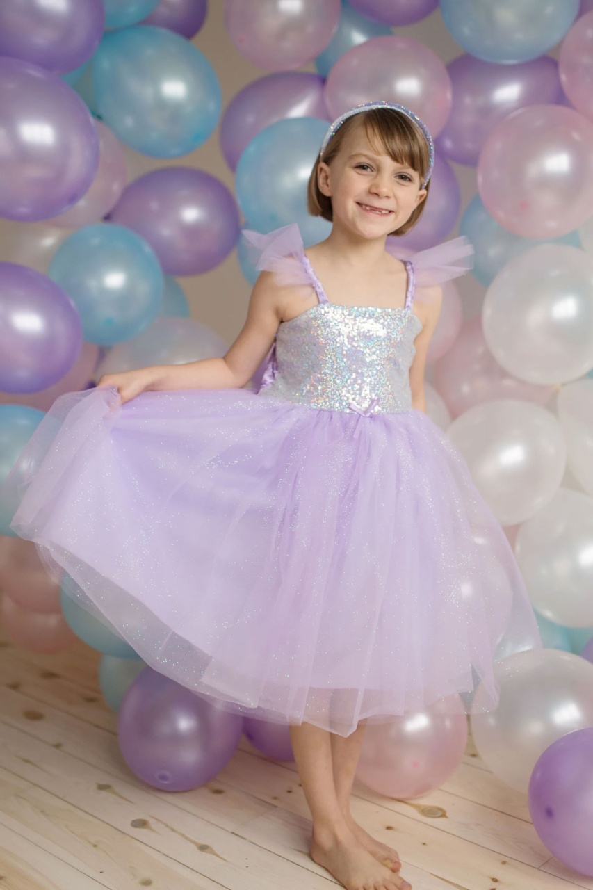 Kostüm Sequins Princess Dress lila 3-4 Jahre