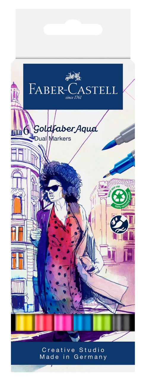 Faber-Castell Goldfaber Aqua Dual Marker 6er Etui