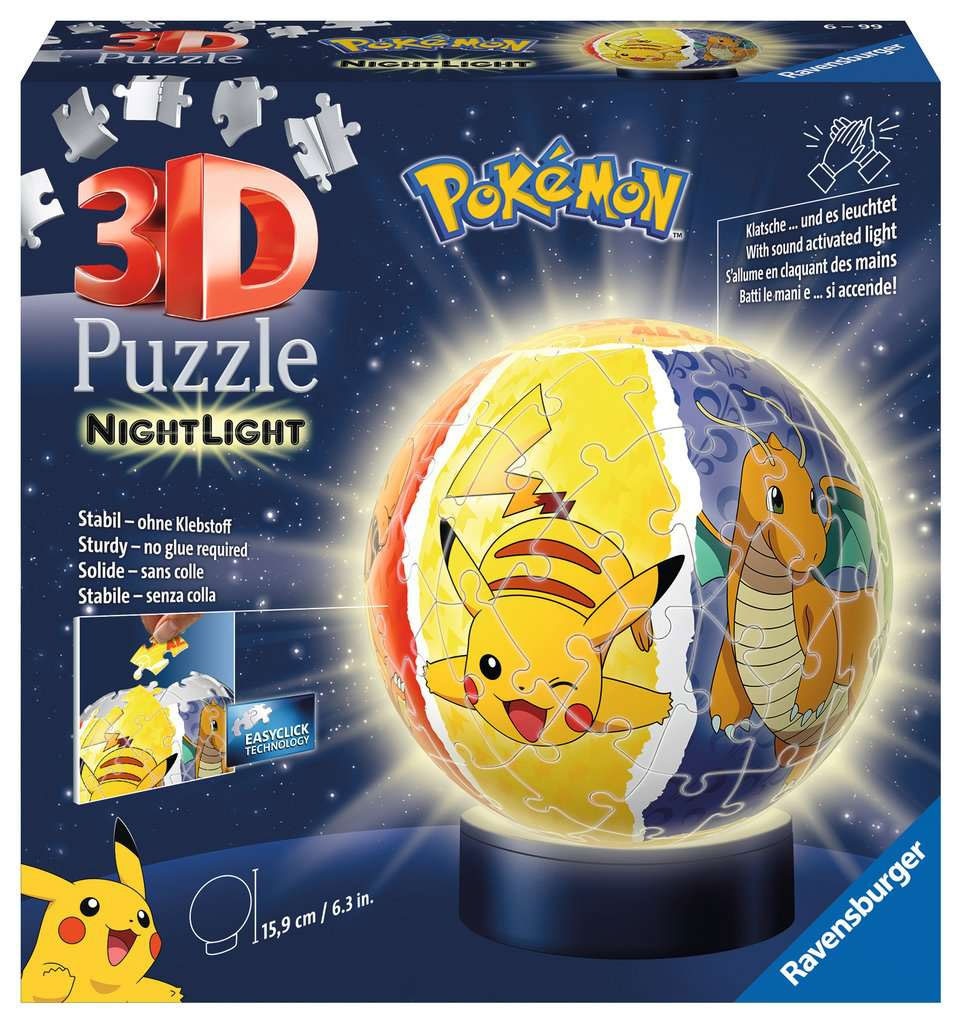 Ravensburger 11547 3D Puzzle  Nachtlicht Puzzle-Ball Pokémon
