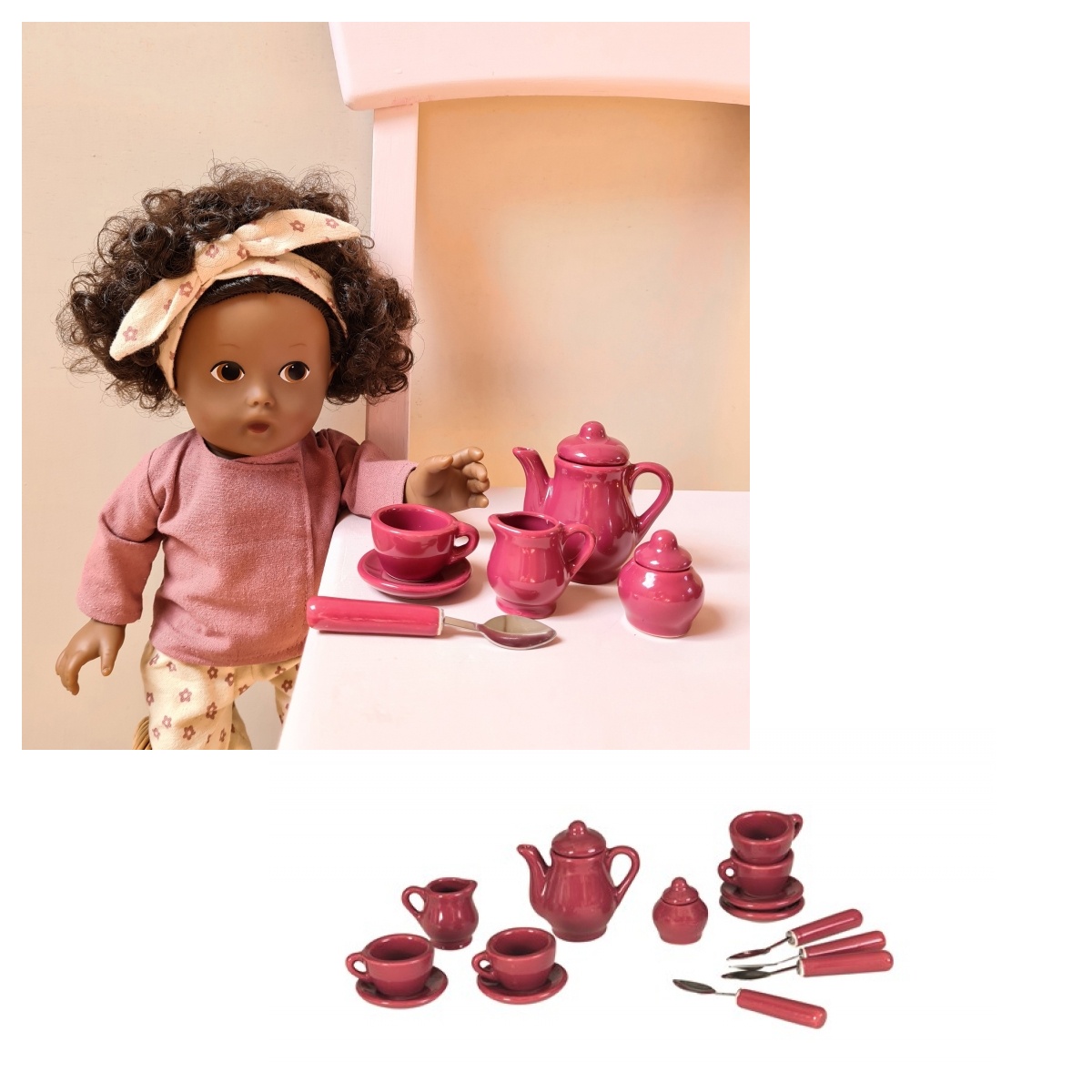 Egmont toys Puppen Teeservice aus Porzellan Kirsche