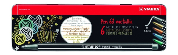 Stabilo Fasermaler Pen 68 metallic 6er Etui
