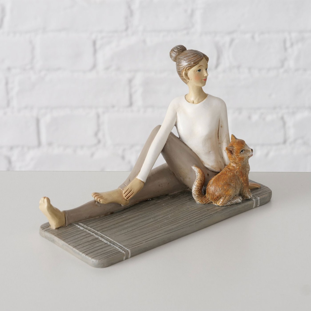 Deko Figur Yoga Position Wirbelsäulen Dreh H 10cm