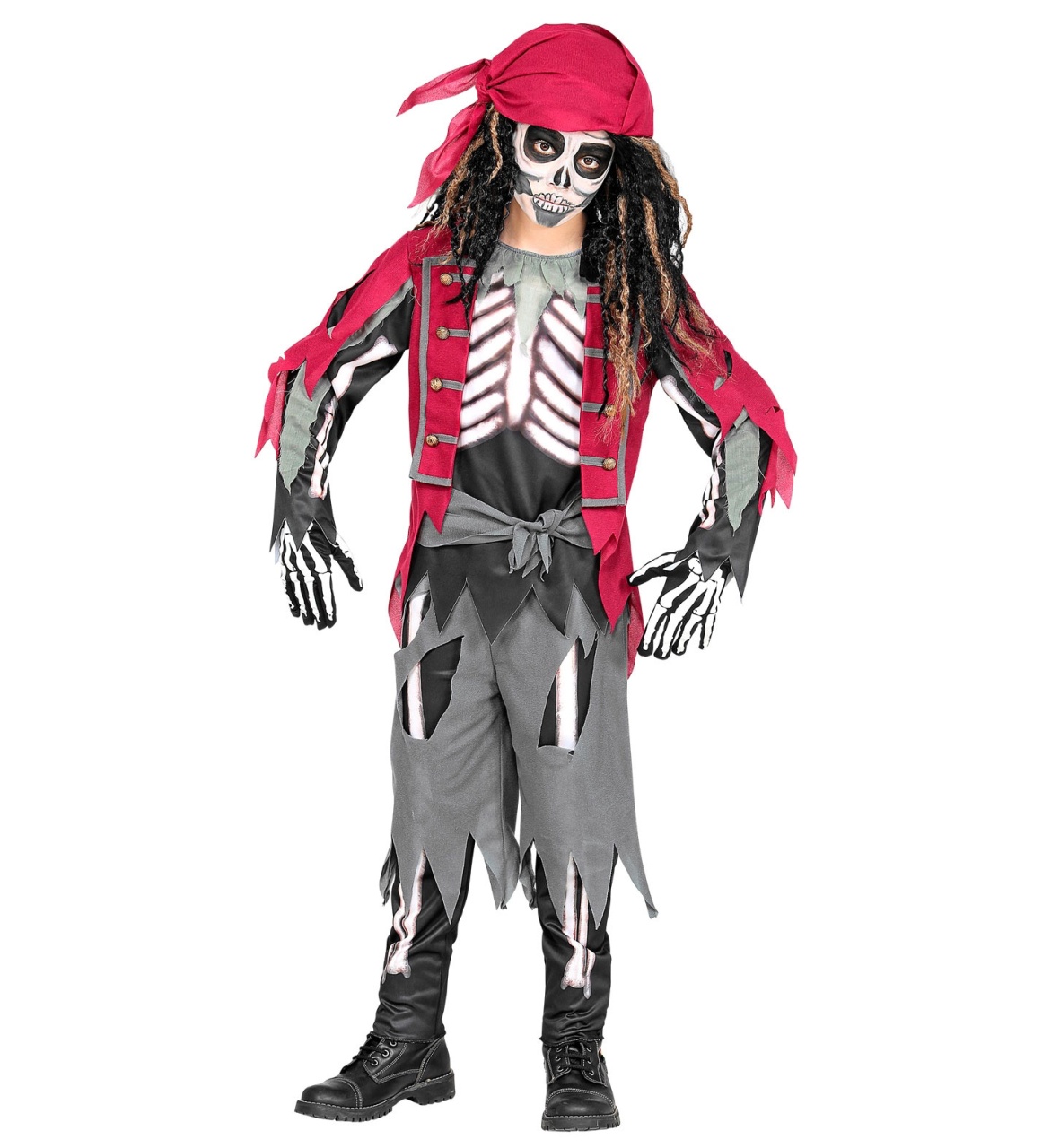 Kostüm Sklelett Pirat Gr. 158 Kinderkostüm