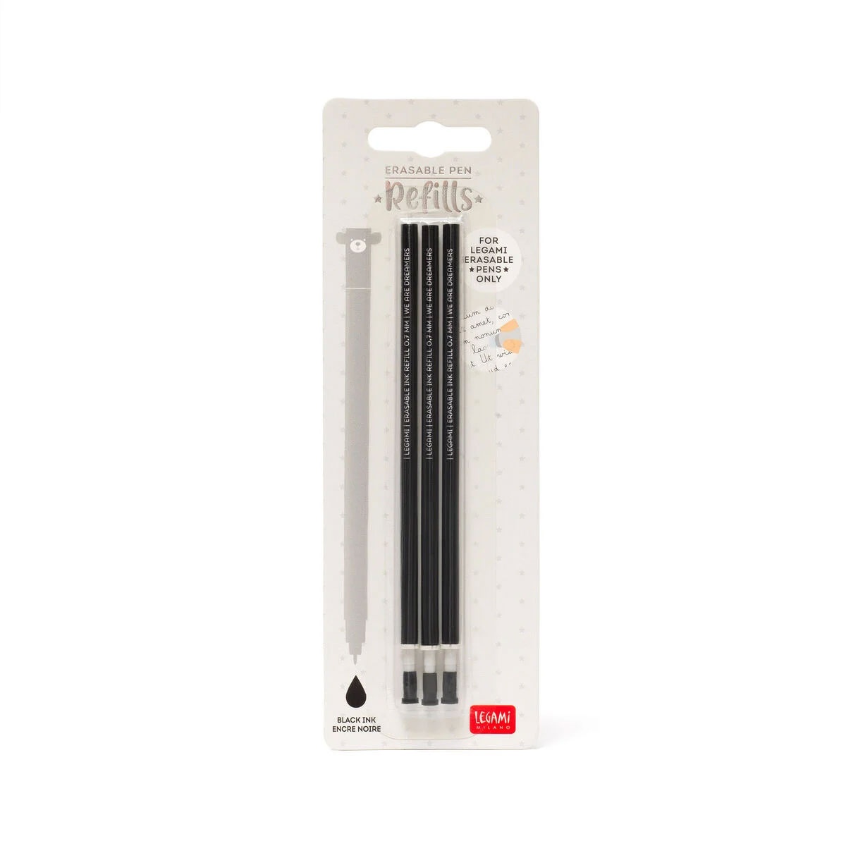 Ersatzmine für löschbaren Gelstift - Erasable Pen schwarz