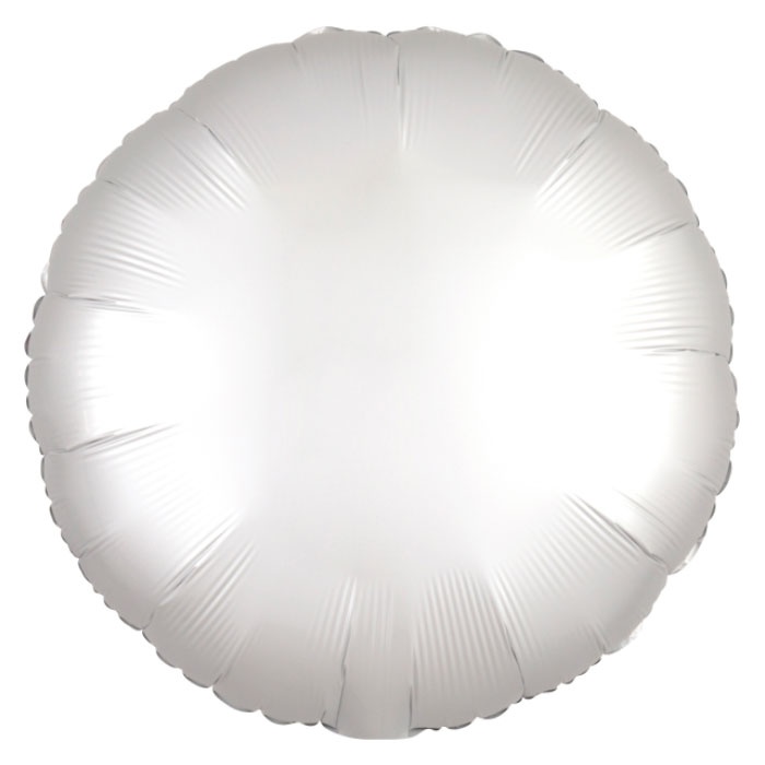 Amscan Folienballon Silk Lustre White Round 43 cm