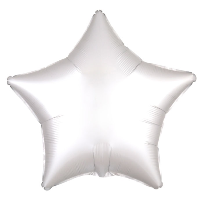 Amscan Folienballon Silk Lustre White Star 48 cm