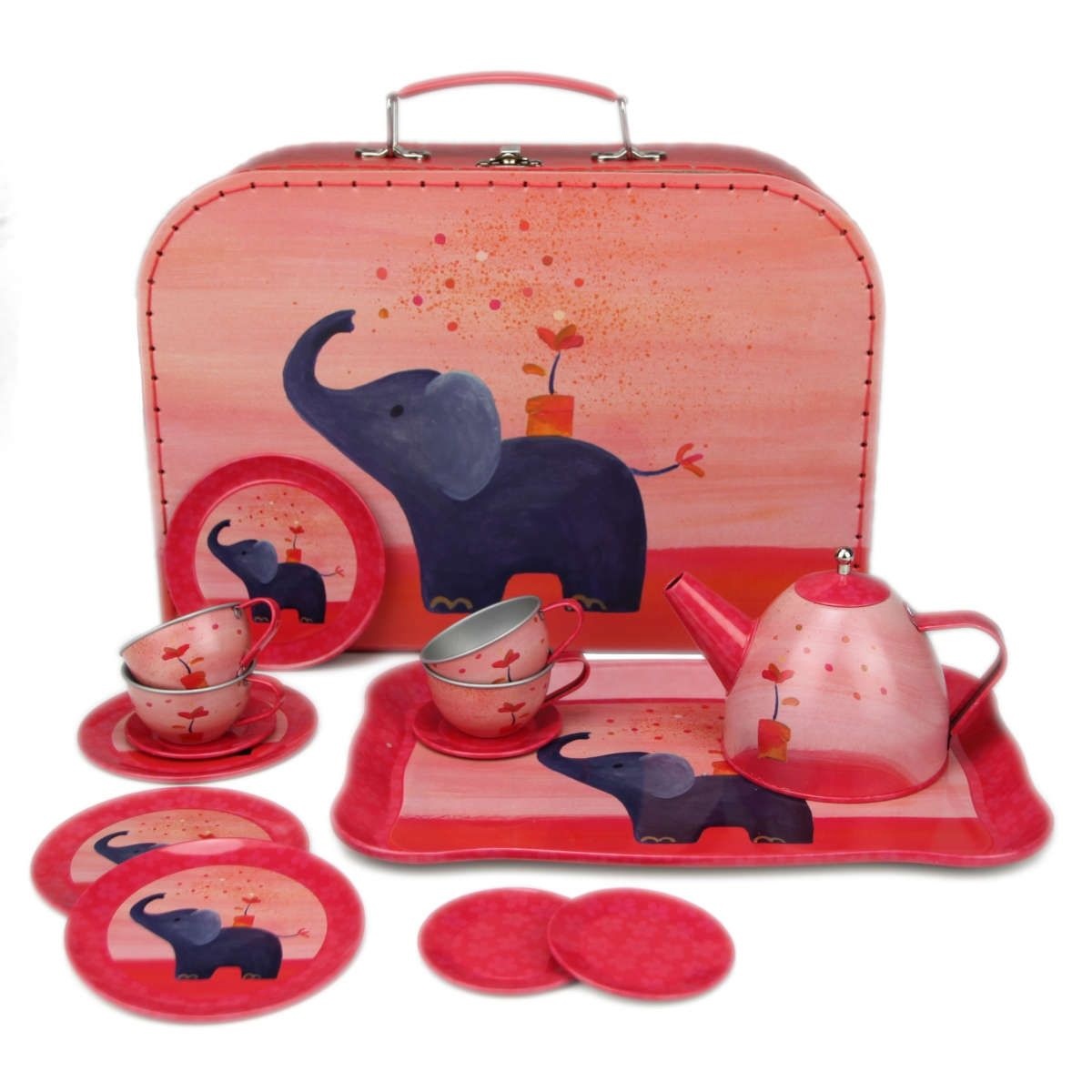 Egmont toys Puppen Teeservice aus Metall im Koffer Elefant