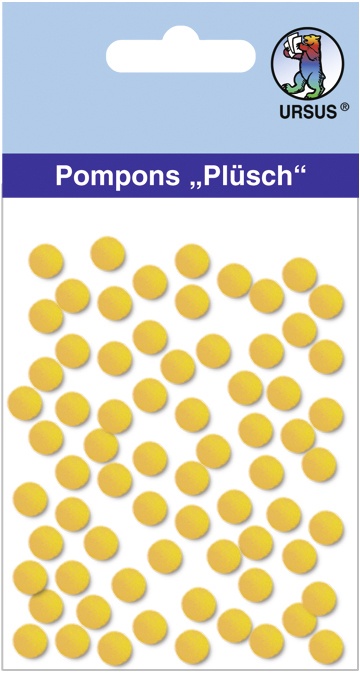 Pompons Plüsch Ø 7mm gelb