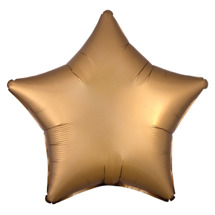 Amscan Folienballon Silk Lustre Stern Gold 48 cm
