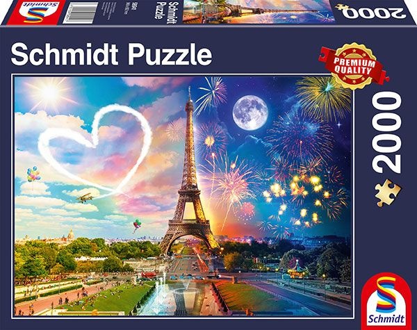 Schmidt Spiele Puzzle Paris Tag und Nacht 2000 Teile