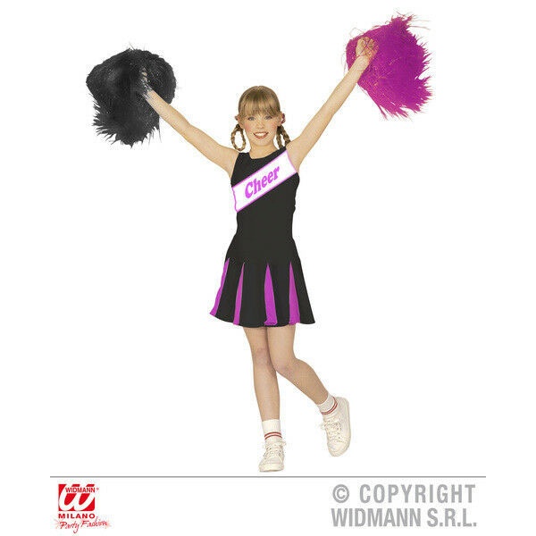 Kostüm Cheerleader schwarz/pink Gr. 104