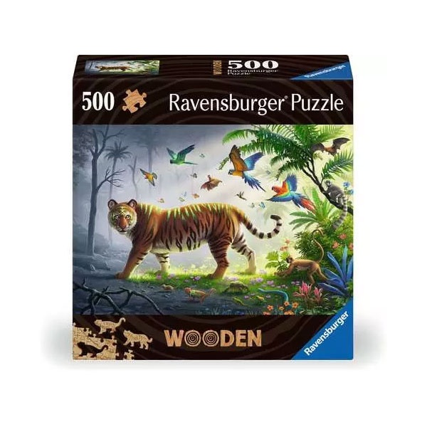 Ravensburger Wooden Puzzle Tiger im Dschungel 500 Teile