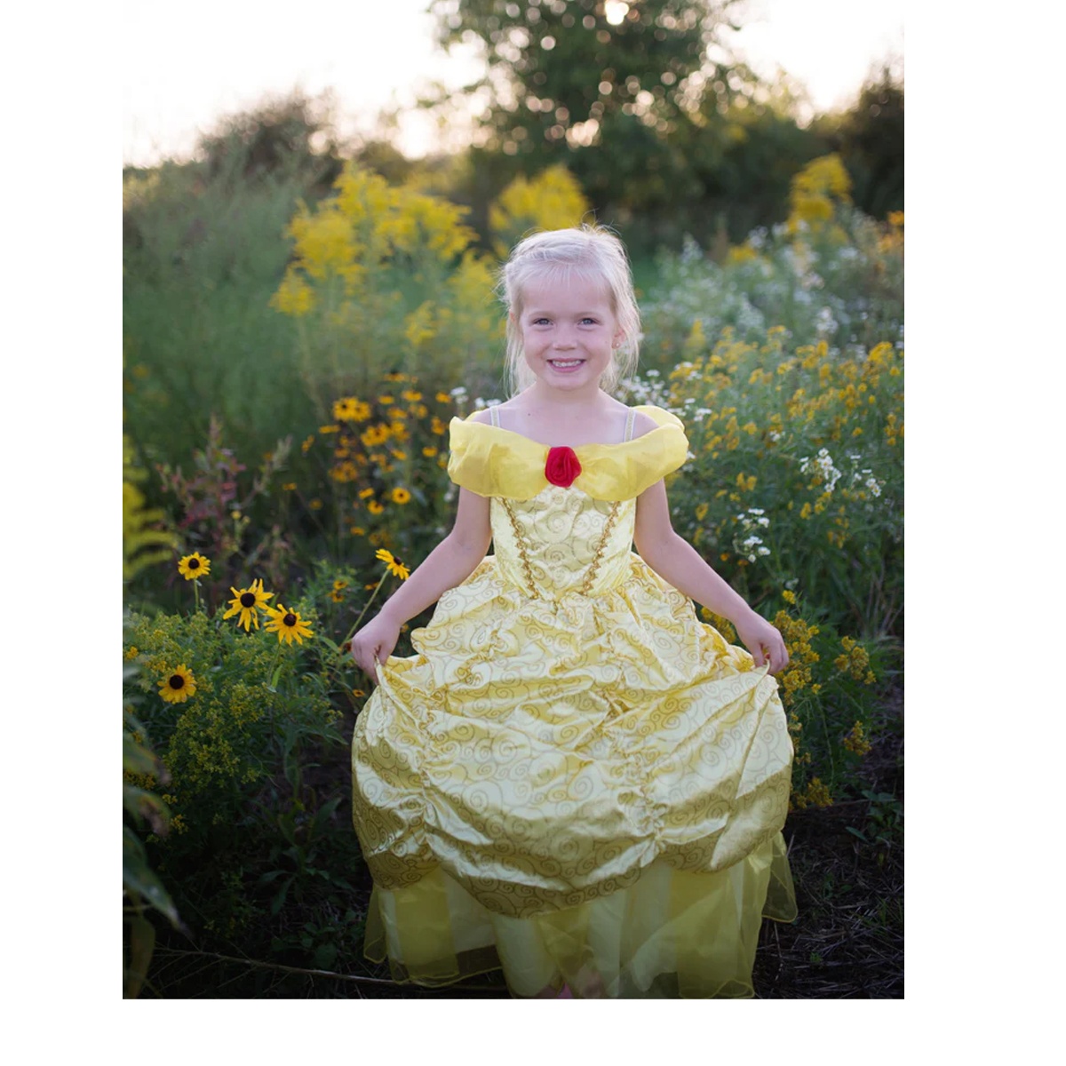 Kostüm Deluxe Kleid Belle Gown 5-6 Jahre