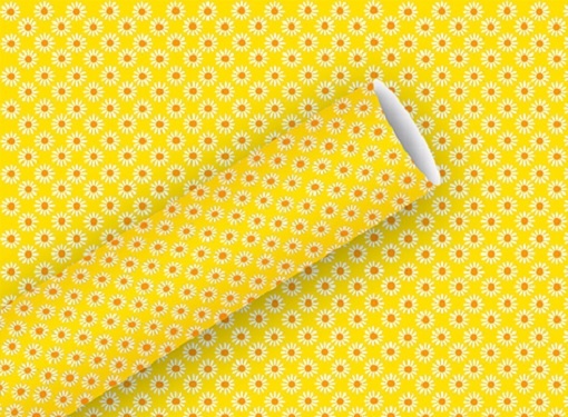 Geschenkpapier Rosina gelb  2 m x 70 cm