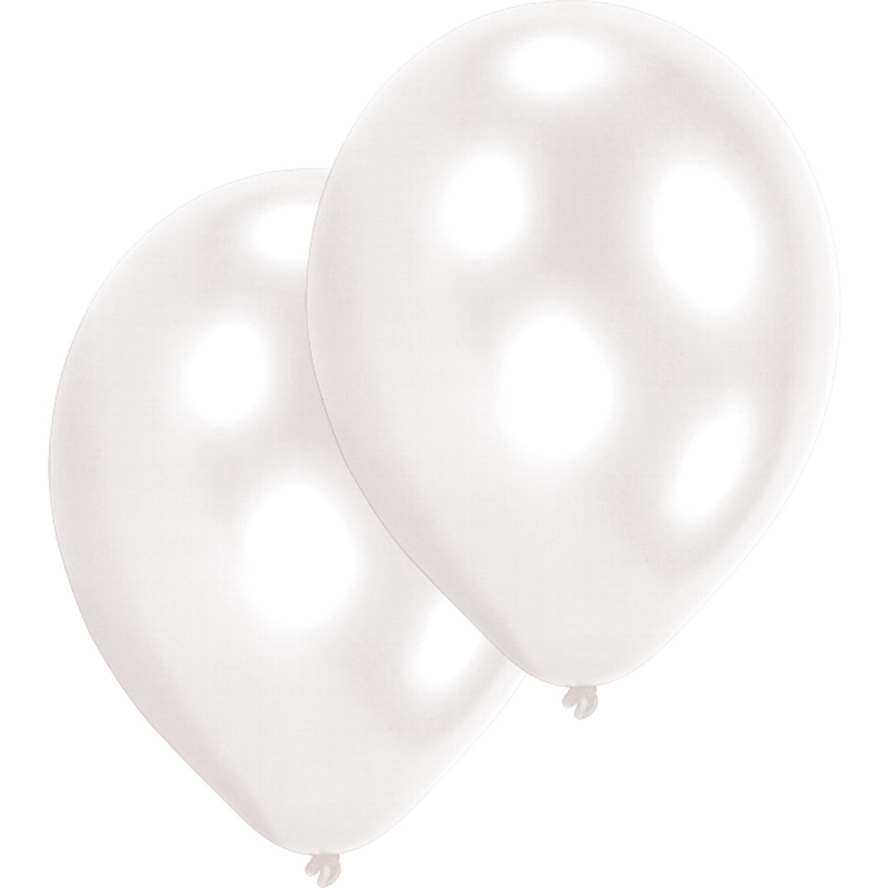 Latexballons 10 Stück pearl weiss