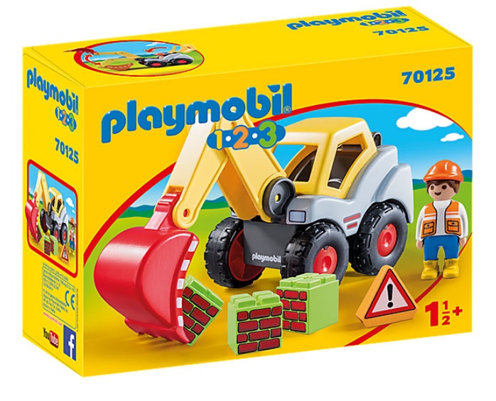 Playmobil 70125 1.2.3 Schaufelbagger