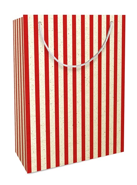 Geschenktasche Graspapier Stripes 16 x 22 cm