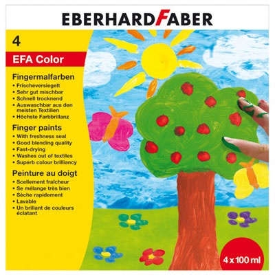Faber Fingermalfarben efa color 100ml 4er Etui