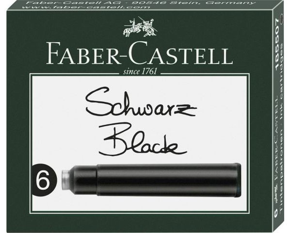 Faber Castell Tintenpatronen brilliant-schwarz 6er