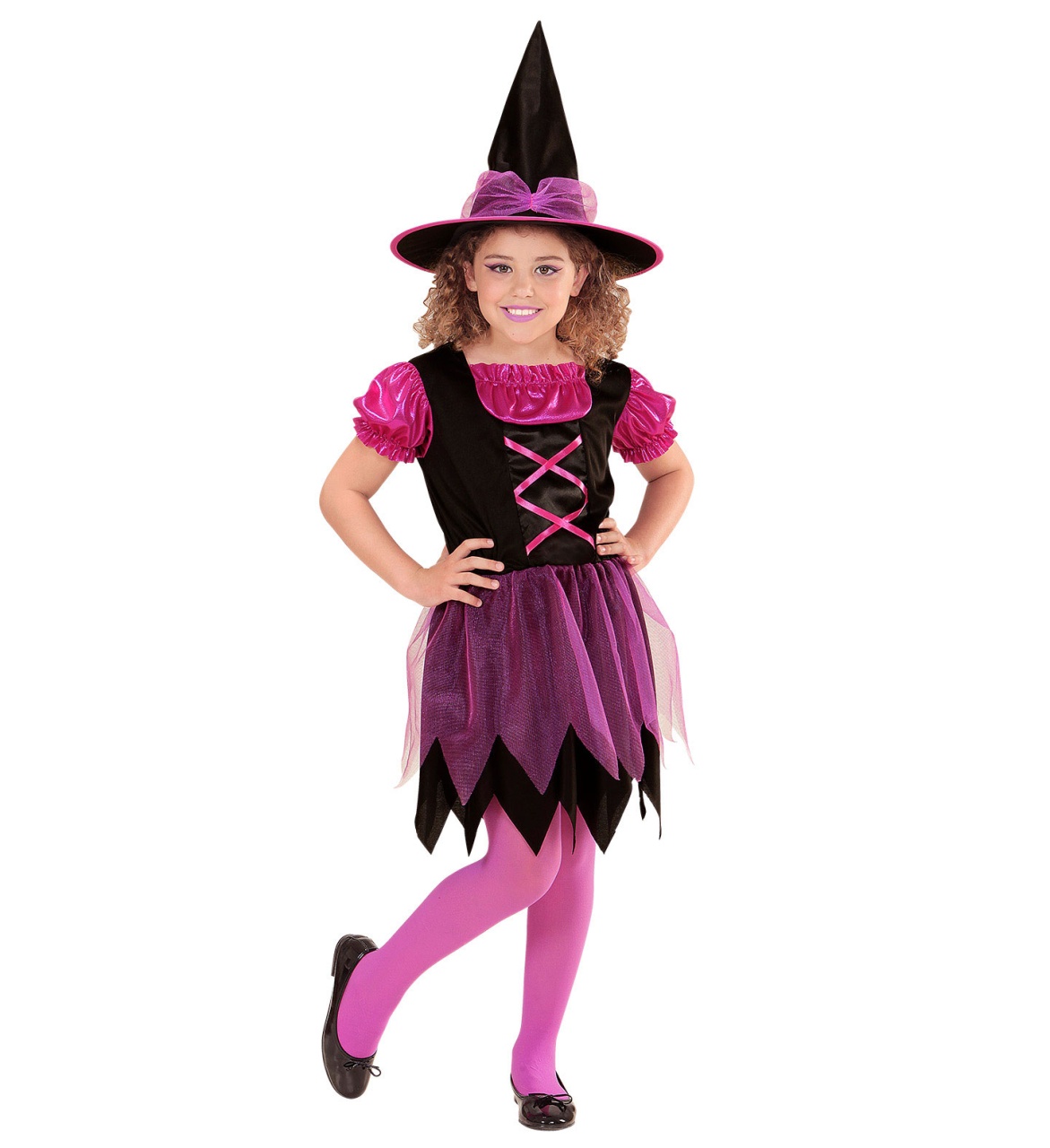 Kostüm Hexe pink Gr. 164 Kinderkostüm