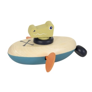 Egmont toys Wasserspielzeug Boot zum Aufziehen Krokodil Holz