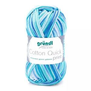 Gründl Wolle Cotton Quick print 50 g aqua multicolor